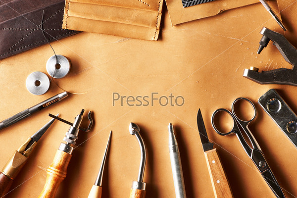 Leather Crafting Tools Still Life