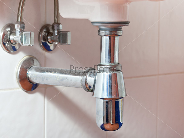Metal sink siphon and drain