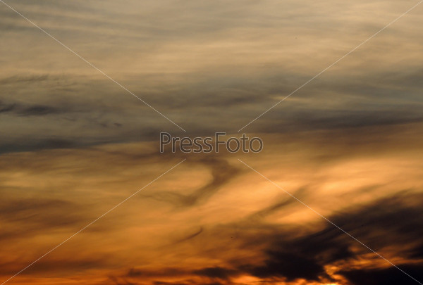 Sunset sky with clouds