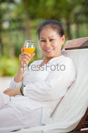Relaxed woman