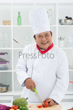Cheerful chief cook
