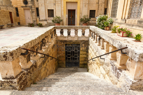 ancient stairs in Rabat (Victoria) fortress (Gozo, Maltese islands)