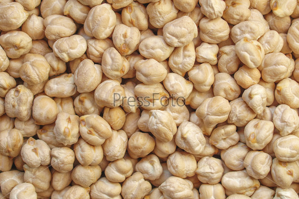 Food - Detail of Chickpeas beans (traditional cuisine)