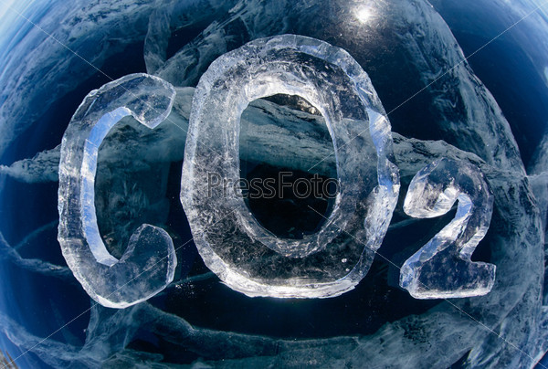 Icy chemical formula of carbon dioxide CO2