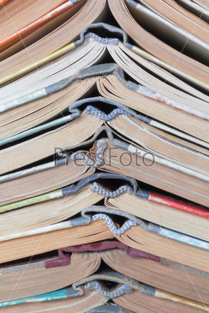 Image of stack old hardcover bound books