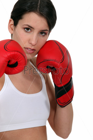 Girl boxing