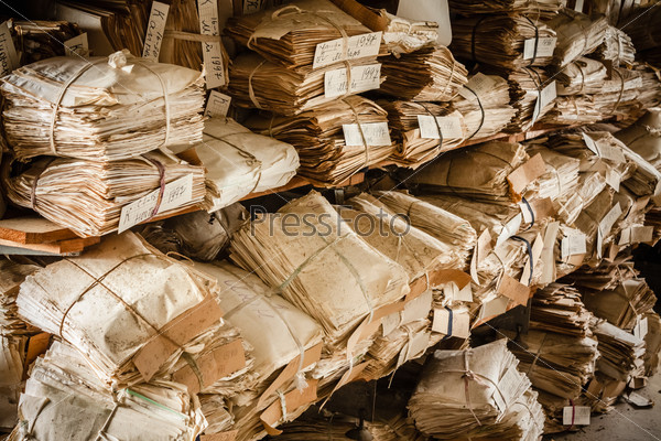 closeup at paper waste background