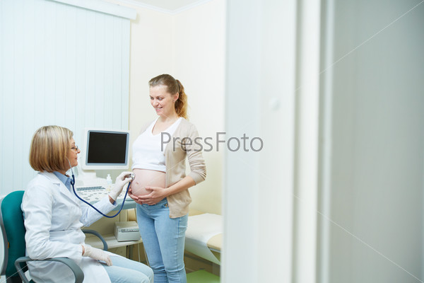 Examination of baby heartbeat