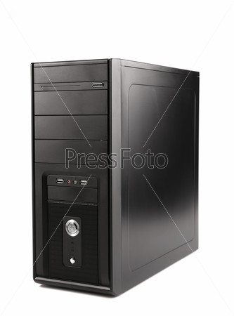 Computer system unit. Isolated on a white background.