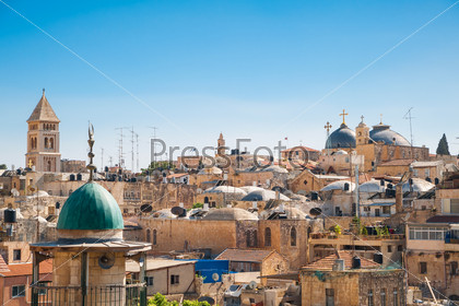 View On The Landmarks Of Jerusalem Old City,