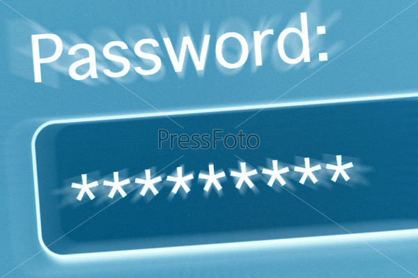 Password Field in Internet Browser on Computer Screen