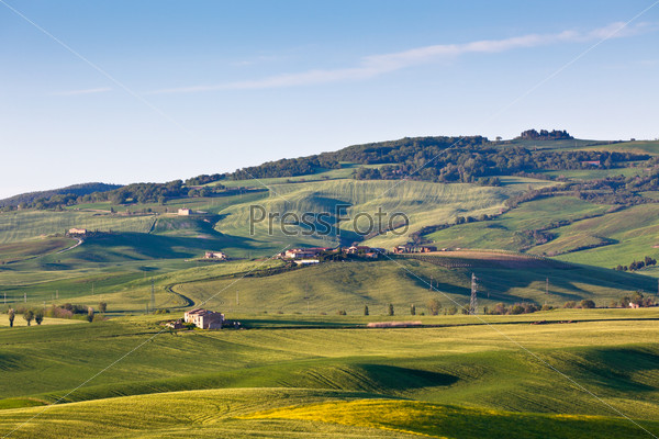 Outdoor Tuscan Hills Landscape. Horizontal shot