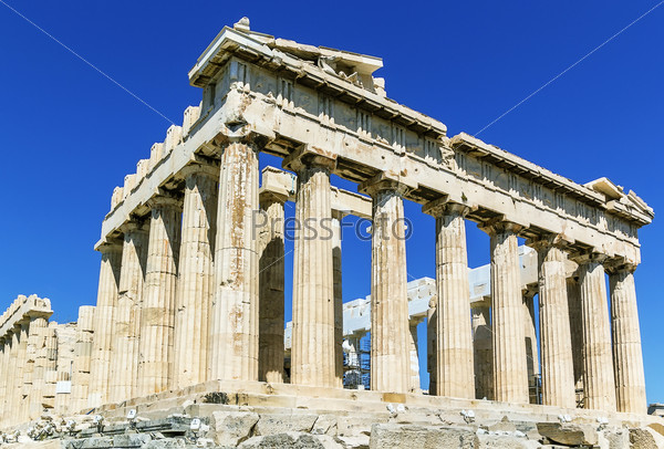 The Parthenon is a temple on the Athenian Acropolis, Greece