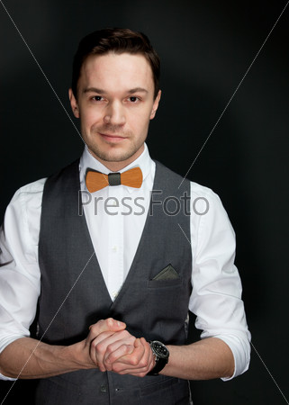 man in suit with bow-tie