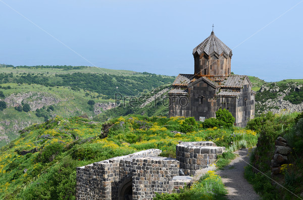 Church in the Armenian Caucasus near the Amberd fort