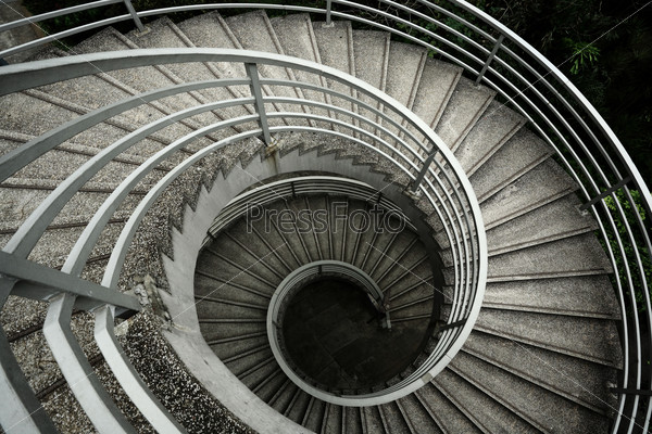 spiraling stairs