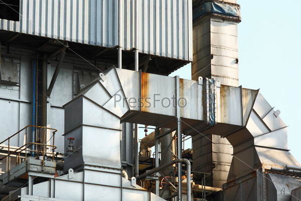Industrial building, Steel pipeline