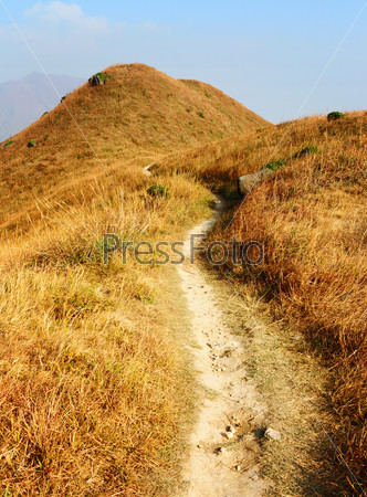 Hiking path on the mountain
