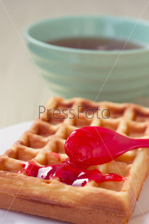 Belgian waffles for breakfast or tea time