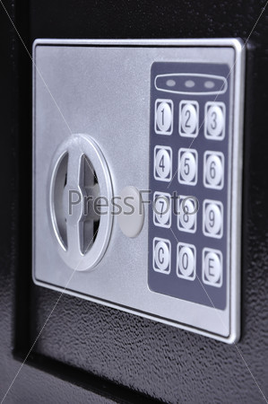 combination lock for safe cell, close up