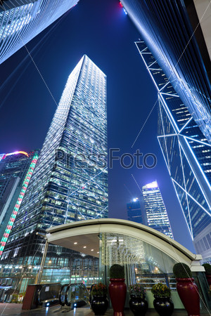 Commercial district in Hong Kong