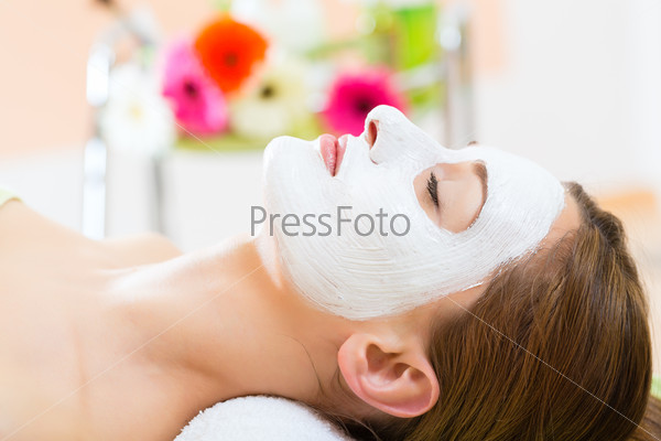 Wellness - Woman Receiving Facial Mask In Spa For Clean And Moist Skin