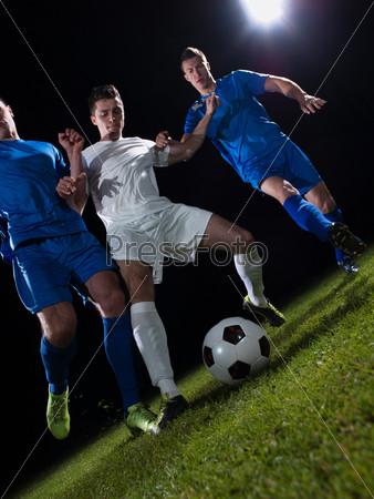 soccer players duel