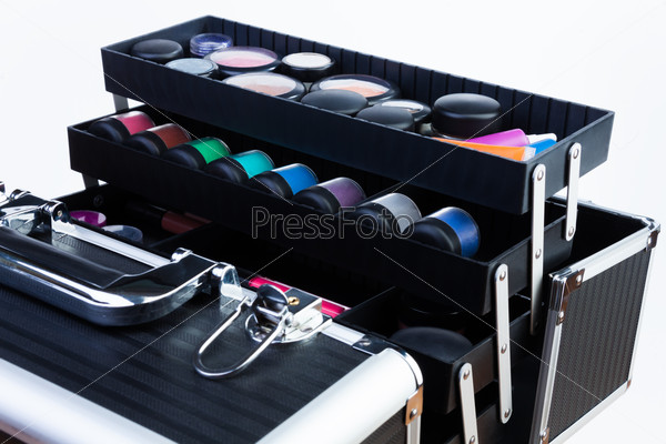 case with makeup tools