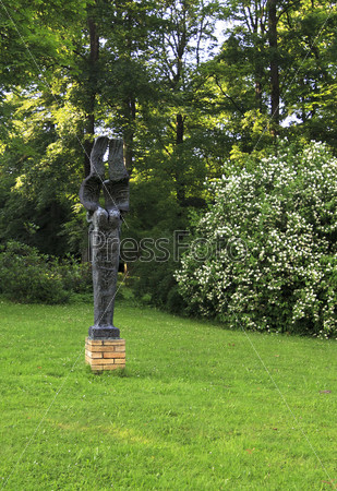 Sculpture in the garden near the Hluboka Castle.