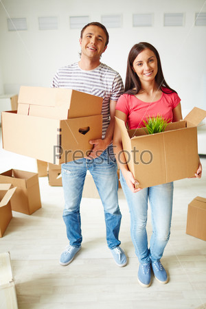 Couple with packages