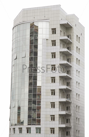 Modern building isolated