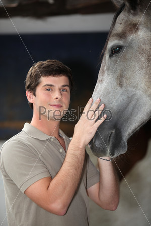 young man with horse