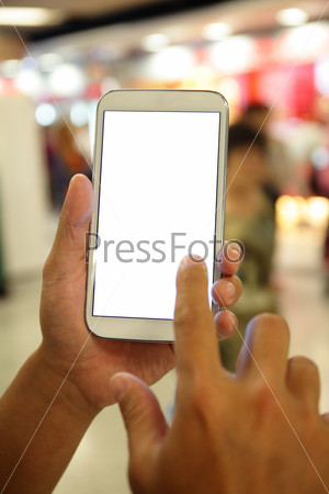 People hand holding smart phone