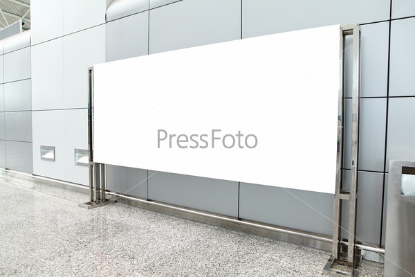 Placard with empty copy space in airport (path in the image), shot in china, Guangzhou airport