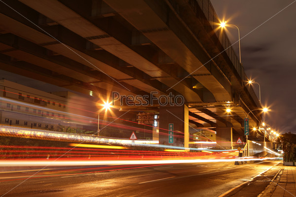 Night traffic, shot in Taipei, Taiwan, asia