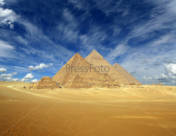 Great pyramids at Giza Cairo in Egypt