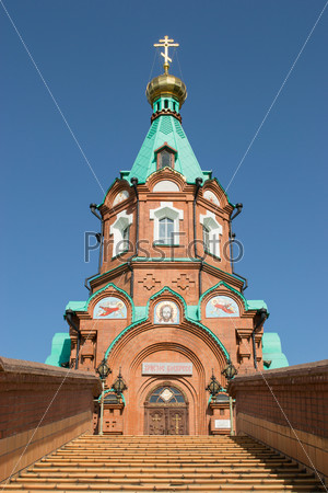 Russian christian church in krasnoyarsk
