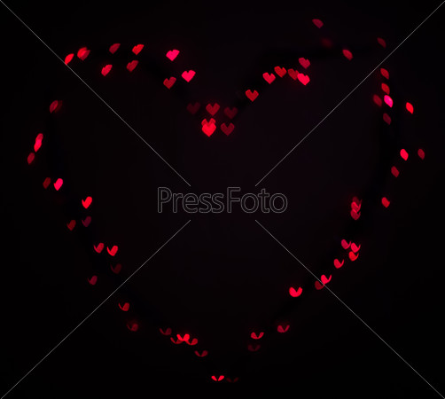 Heart bokeh background, Love Valentine\'s day background