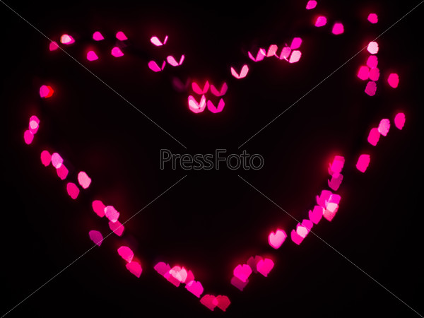 Heart bokeh background, Valentine\'s day