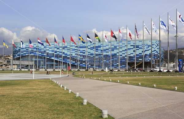 Sochi, Russia - February 15, 2015: Iceberg Skating Palace is a multi-purpose arena in Sochi
