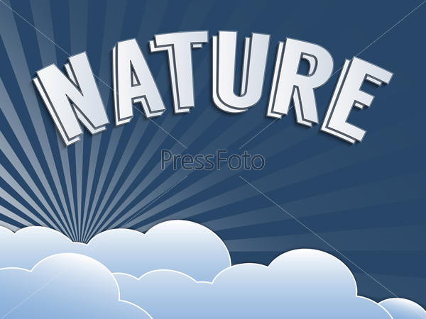 Creative visualization on the topic of environmental issues and climate change on vintage background with clouds.