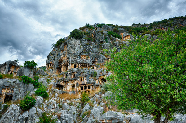 Ancient burial place of Myra in Turkey
