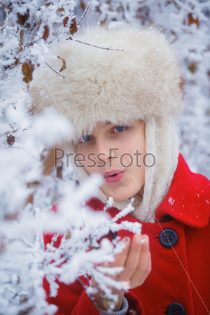 Teenager winter girl