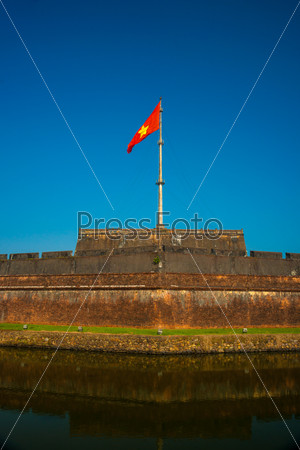 The Flag Tower (Cot Co) in the Citadel of Hue city, Vietnam Unesco World Heritage Site