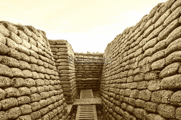 The trenches on battlefield of Vimy world war one France