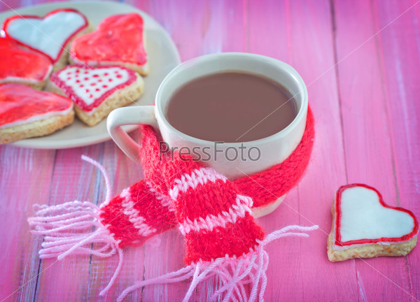 cookies and cocoa in cup