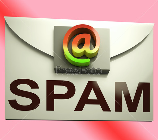 Spam Envelope Showing Unwanted E-mail Message Inbox