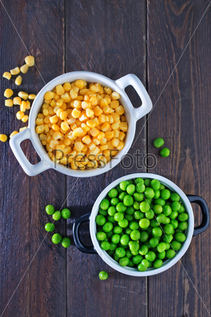 corn and green peas