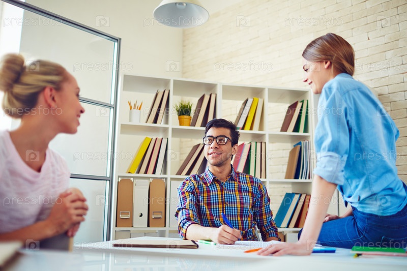 Students chatting