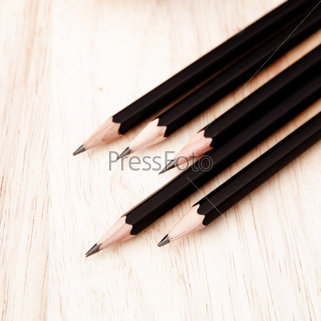 Group of black pencil with filter effect, stock photo